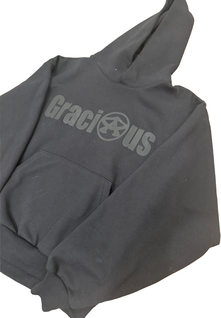 BLACK ON BLACK GRACIOUS HOODIE